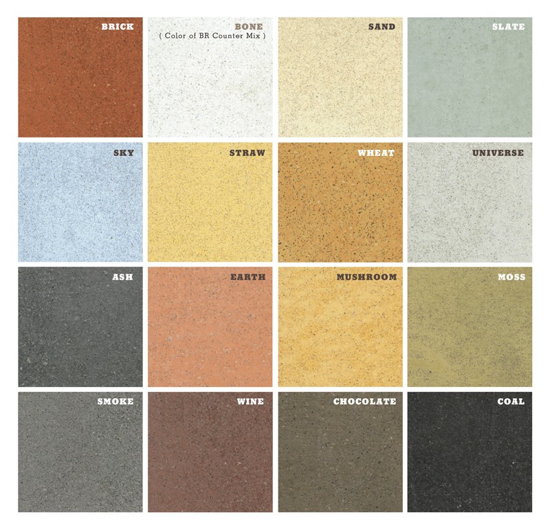 Concrete Countertop Color Chart