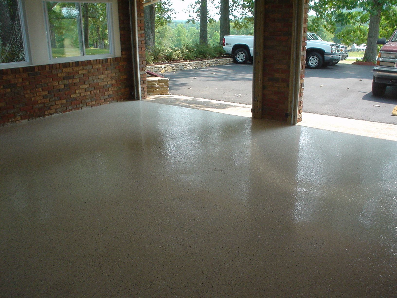 Vinyl Chip Epoxy Photos Decorative Concrete of